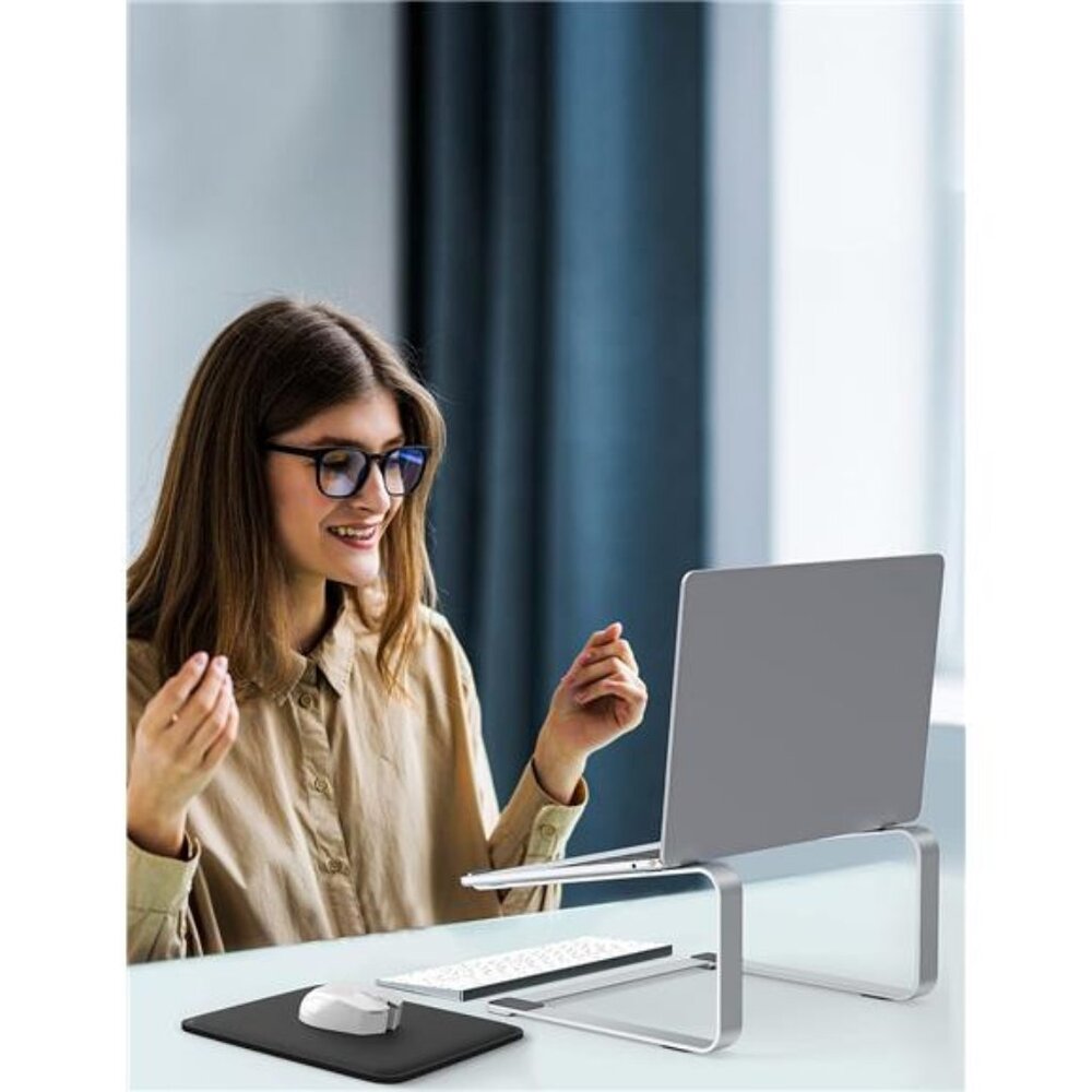 Laptop Stand for Desk, Metal Computer Riser, Heavy Stable PC Holder - Picture 7 of 8
